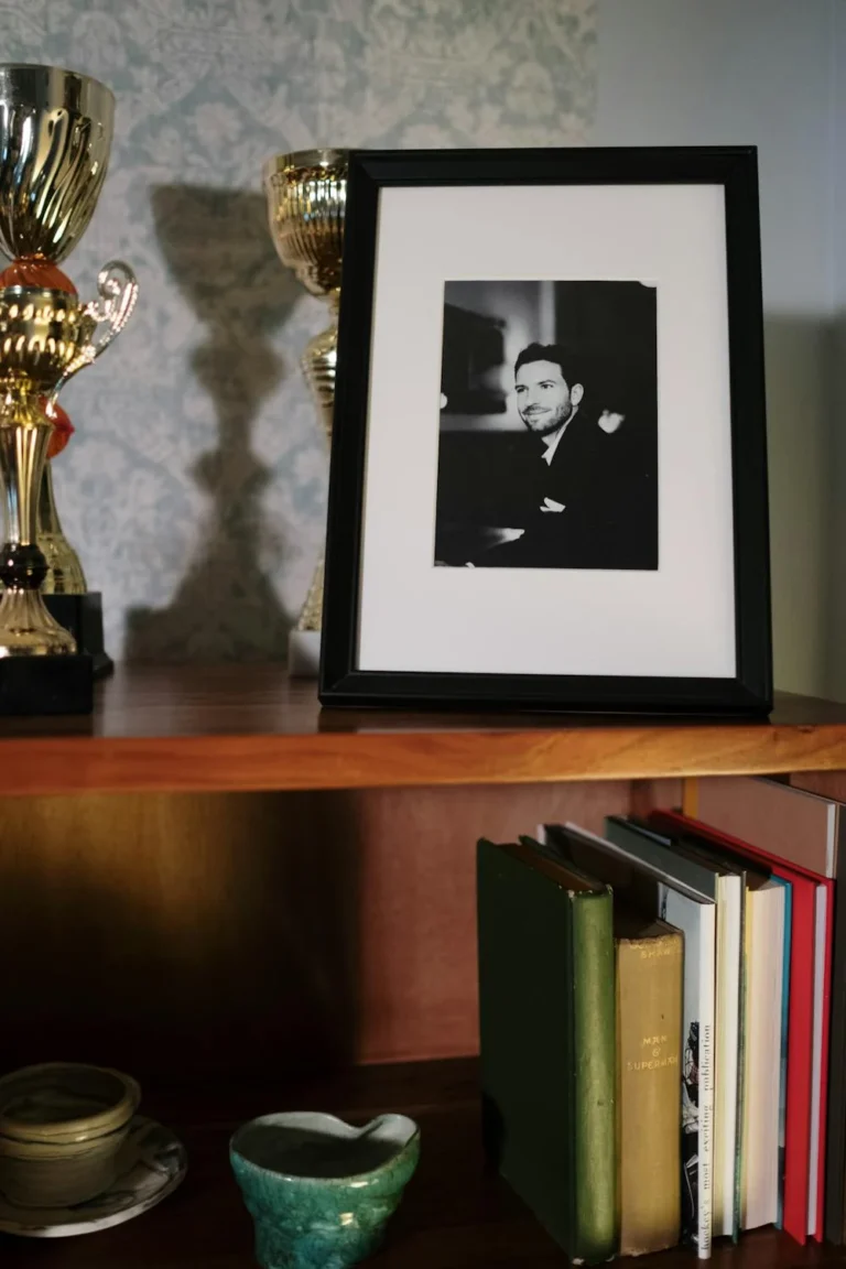 Paul with his Bridge trophies